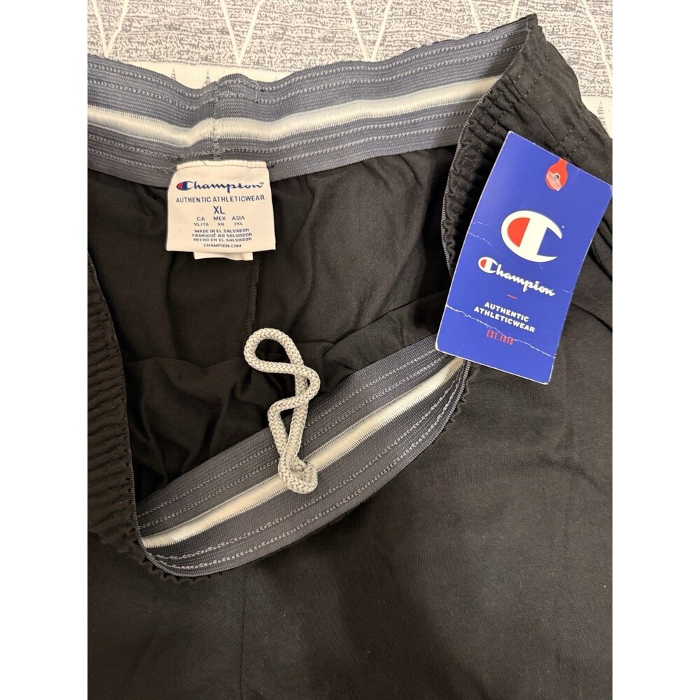 Champion Authentic Athleticwear Mens Black XL Cotton Sweatpants Drawstring p7310 - Picture 4 of 5